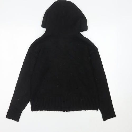 New Look Women's Black Full Zip Hooded Jumper S