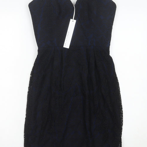 Adelyn Rae Women's Black Sheath Strapless Dress, Size S