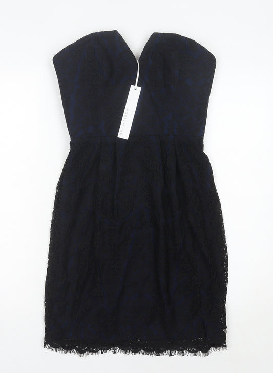 Adelyn Rae Women's Black Sheath Strapless Dress, Size S