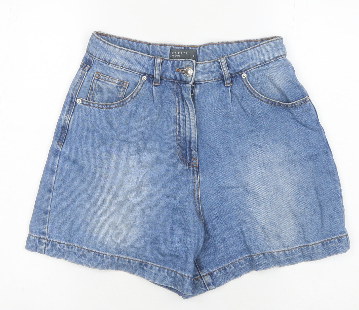 Papaya Women's Blue Denim Mom Shorts Size B