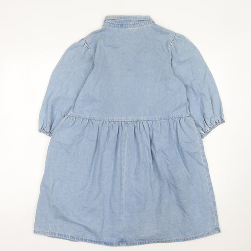 In The Style Women’s Blue Cotton Shirt Dress