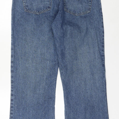George Men's Blue Bootcut Jeans, Size 34, Classic Fit
