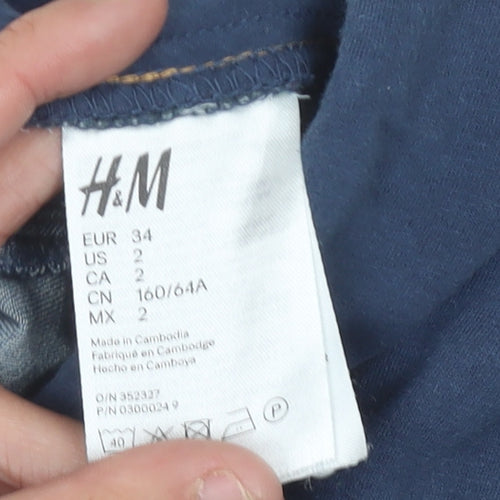 H&M Women's Blue Skinny Maternity Jeans Size 6