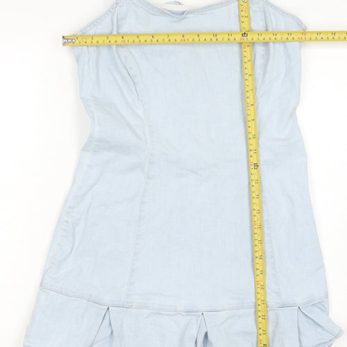 AsYou Women's Blue Short Denim Sheath Dress Size 12
