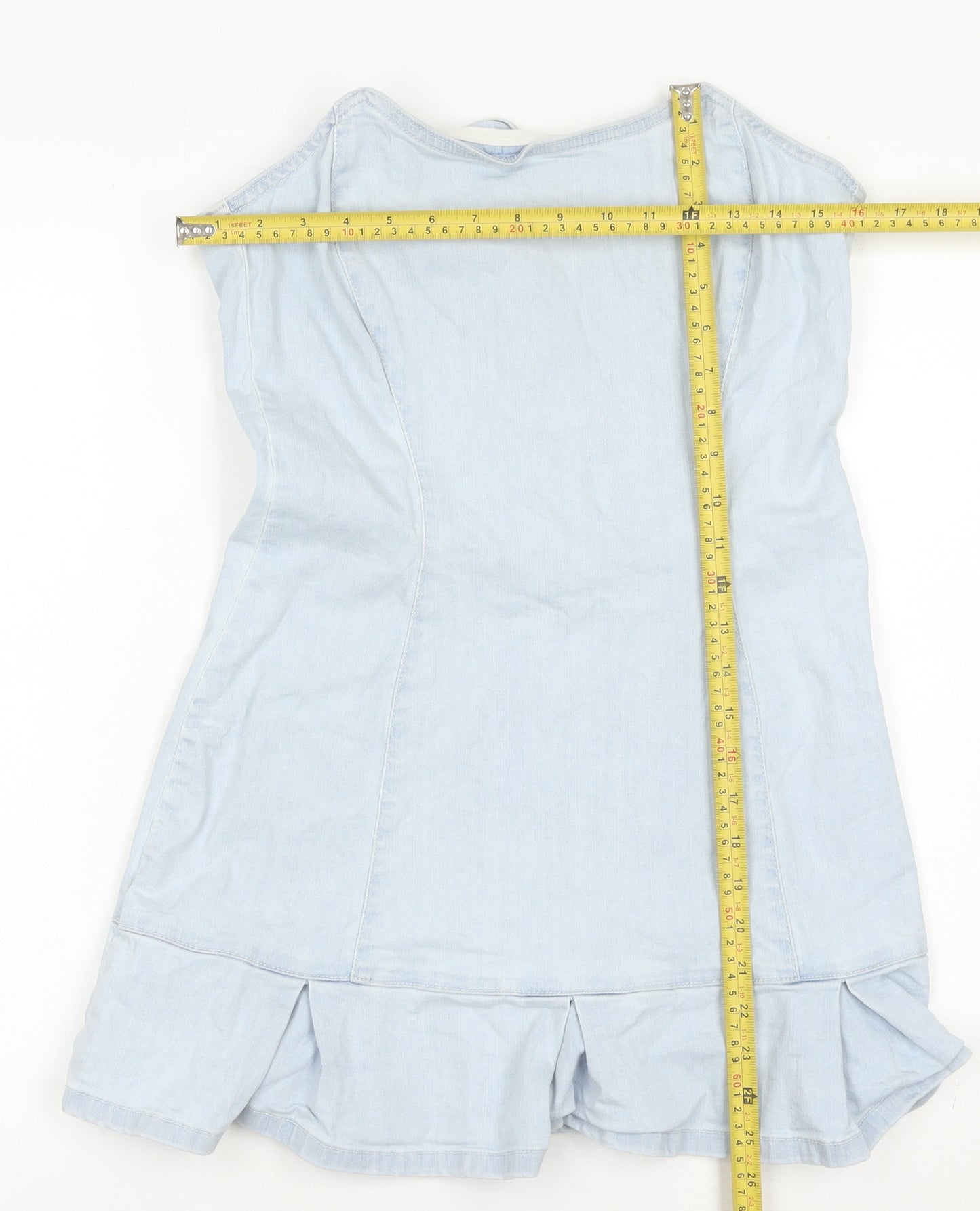 AsYou Women's Blue Short Denim Sheath Dress Size 12