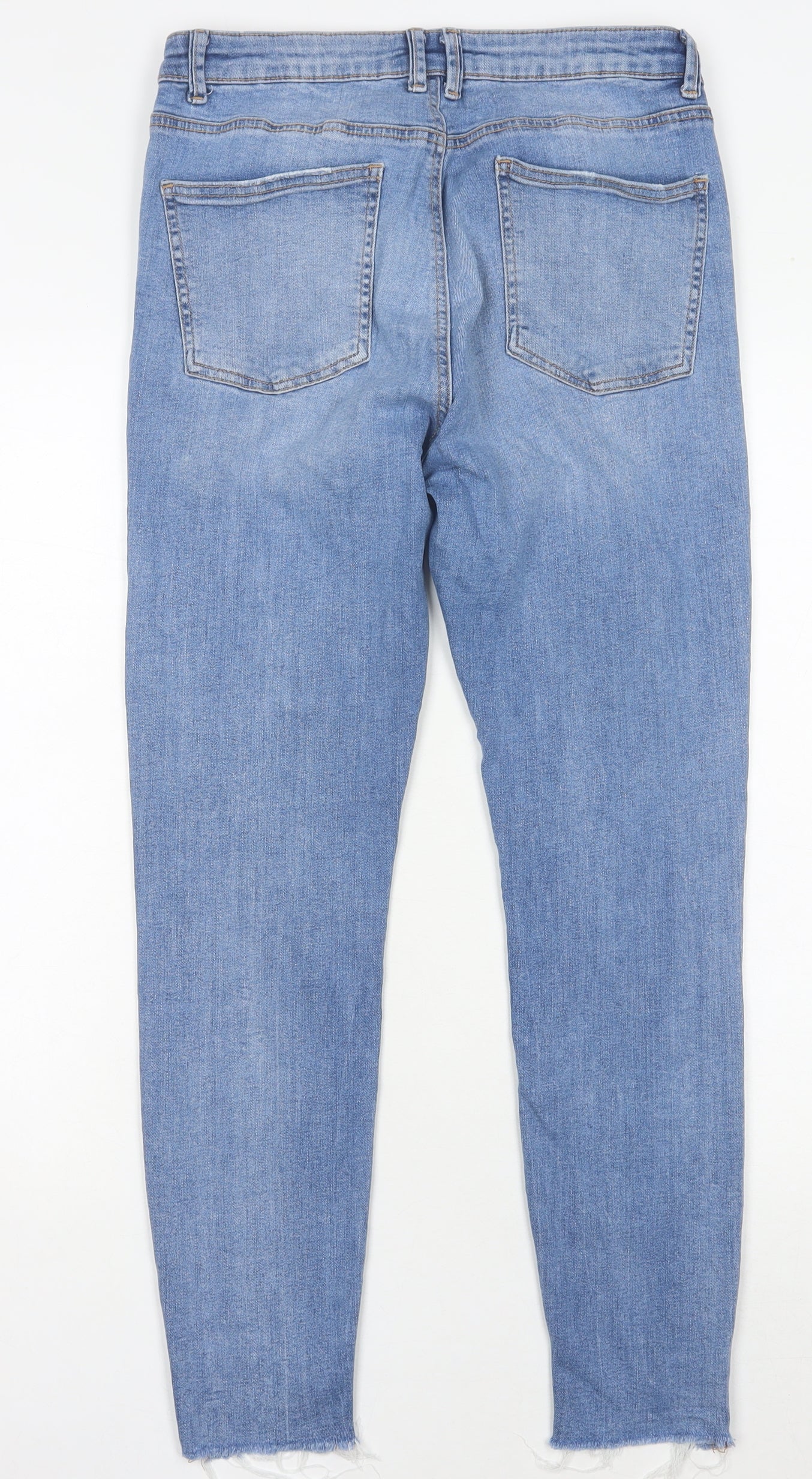 Primark Women's Blue Slim Distressed Jeans Size 14