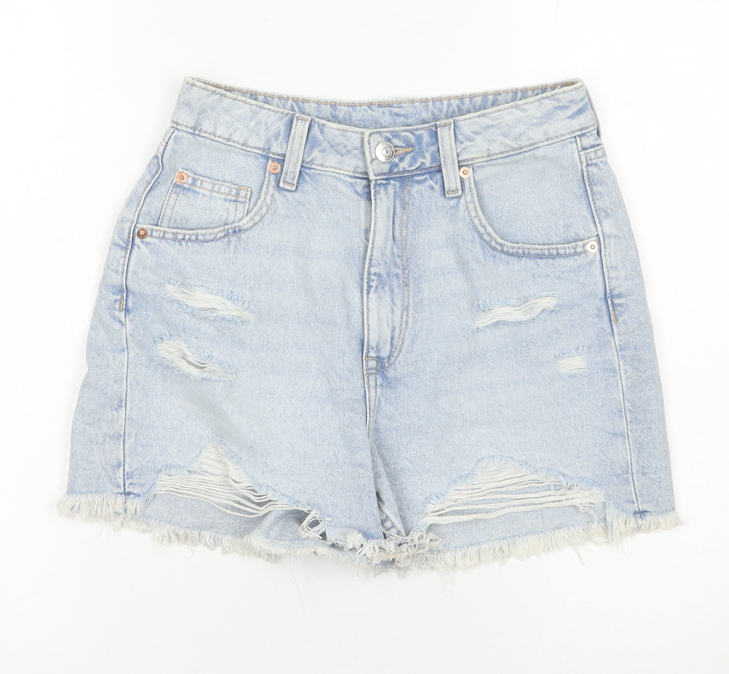 H&M Women's Blue Cut-Off Denim Shorts Size 6