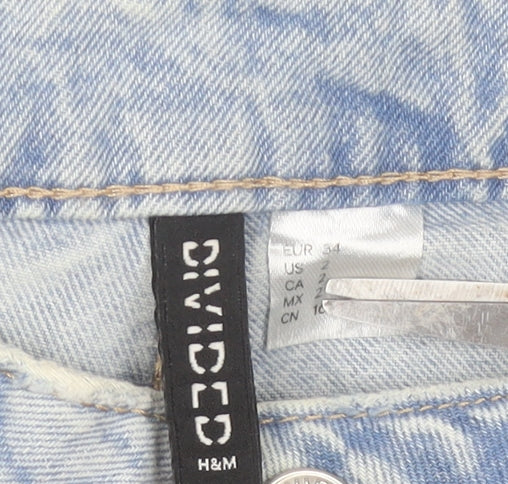 H&M Women's Blue Cut-Off Denim Shorts Size 6