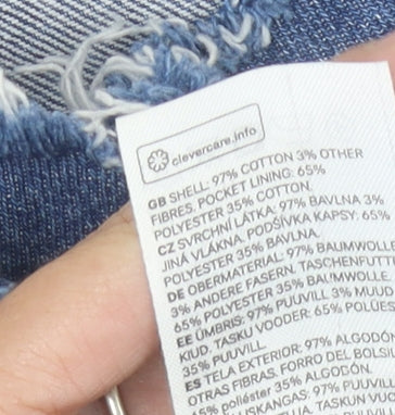 H&M Women's Blue Denim Cut-Off Shorts Size 8