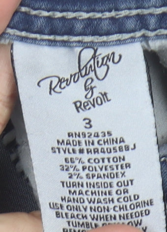 Revolution & Revolt Women's Blue Straight Jeans