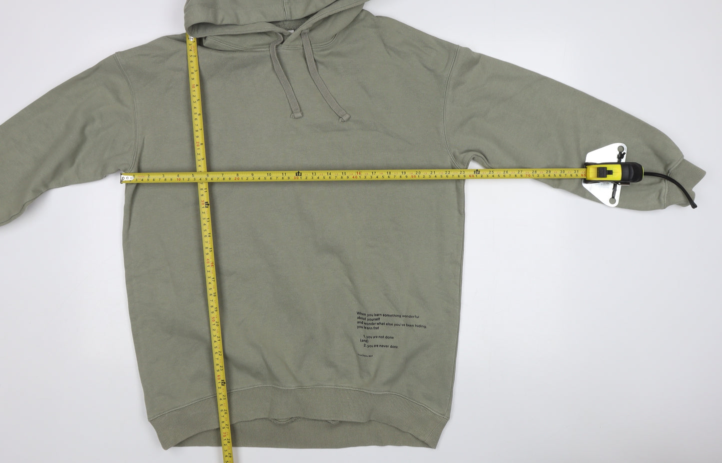 H&M Men's Green Regular Fit Pullover Hoodie S