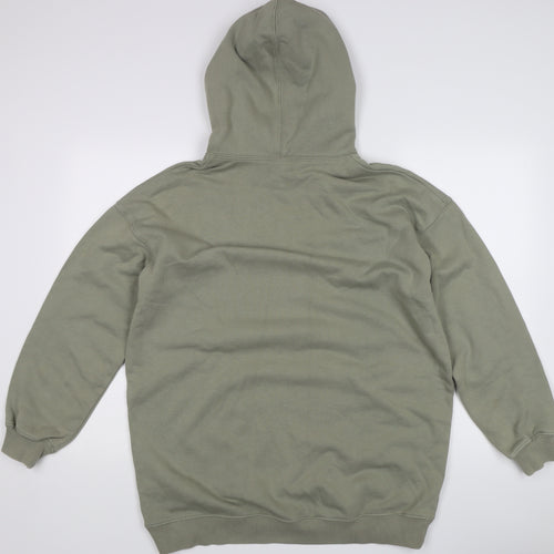 H&M Men's Green Regular Fit Pullover Hoodie S