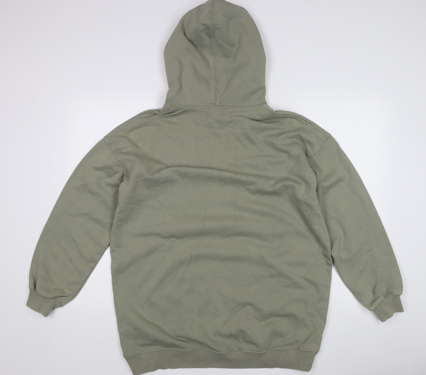 H&M Men's Green Regular Fit Pullover Hoodie S