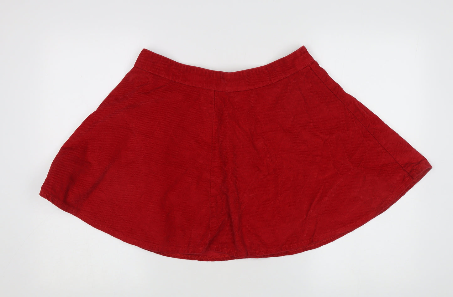 Denim Co. Women's Red A-Line Corduroy Skirt Size 16