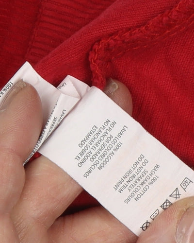 Denim Co. Women's Red A-Line Corduroy Skirt Size 16