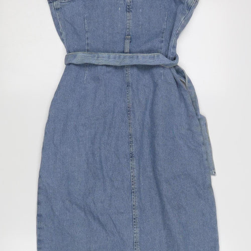 Denim Co. Women's Blue Pinafore Dress Size 6