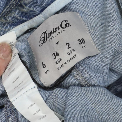 Denim Co. Women's Blue Pinafore Dress Size 6