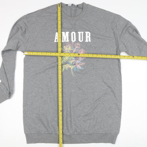 Very Grey Floral Sweatshirt Women’s L Pullover