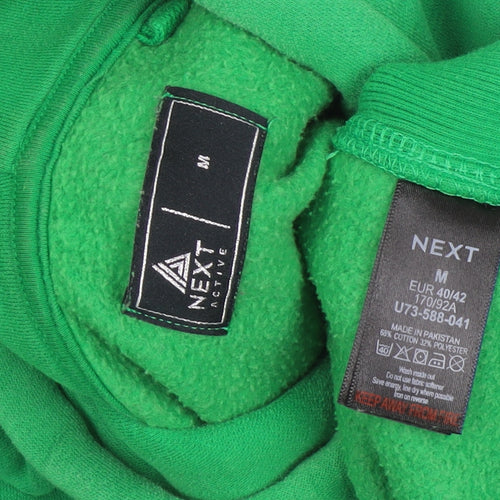 Next Men's Green Pullover Hoodie - Size M