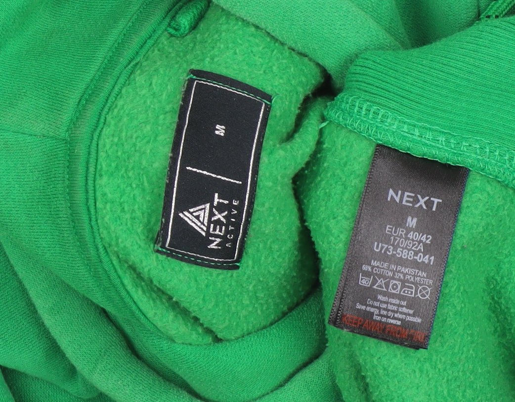 Next Men's Green Pullover Hoodie - Size M
