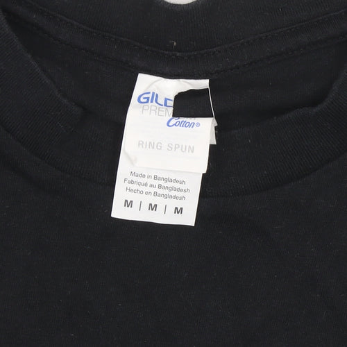 Gildan Men's Black M Logo Crew Neck T-Shirt