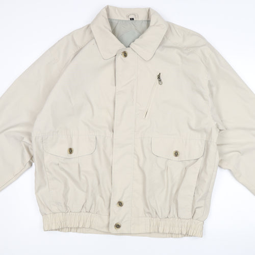 C&A Men's Beige Bomber Jacket Large Casual