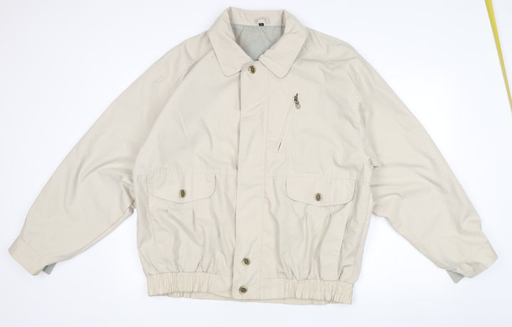 C&A Men's Beige Bomber Jacket Large Casual