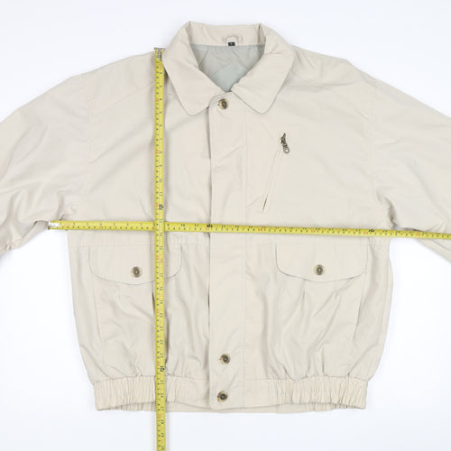 C&A Men's Beige Bomber Jacket Large Casual
