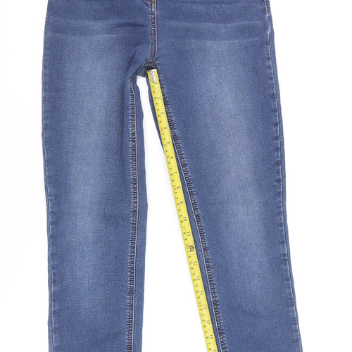 Papaya Women's Blue Straight Jeans, Size 8, Stretch Denim