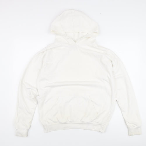 PrettyLittleThing Women's White Pullover Hoodie - S