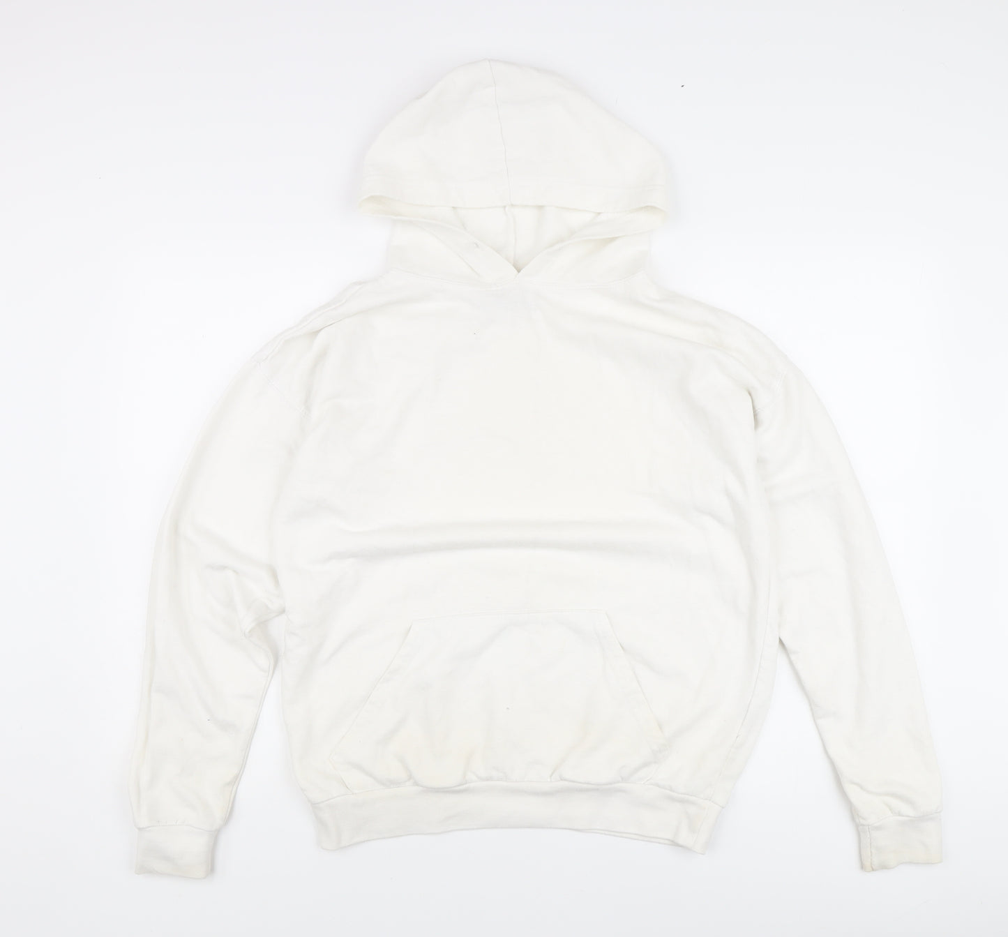 PrettyLittleThing Women's White Pullover Hoodie - S