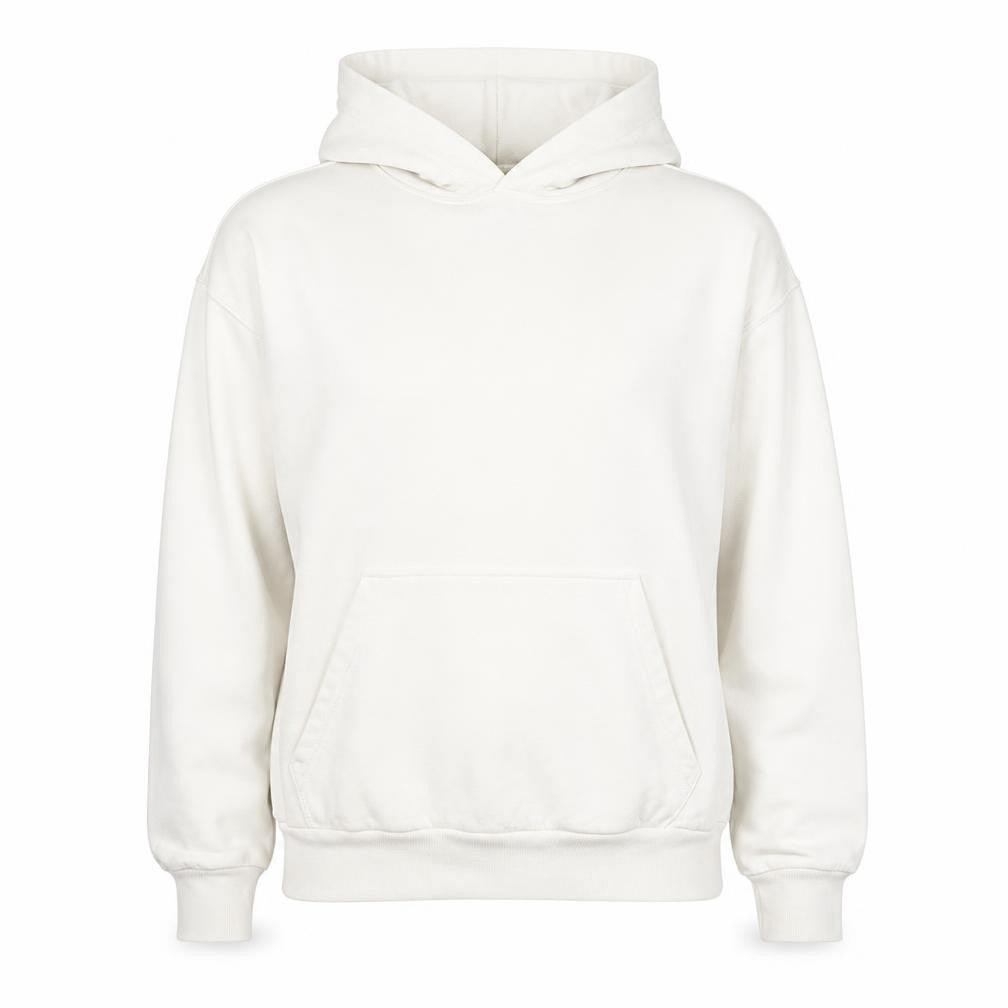 Front view of PRETTYLITTLETHING Women's White Pullover Hoodie - S
