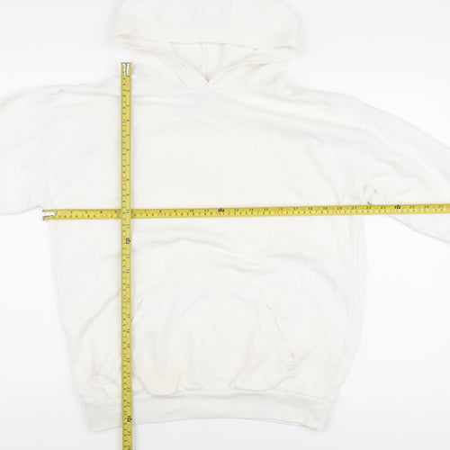 PrettyLittleThing Women's White Pullover Hoodie - S