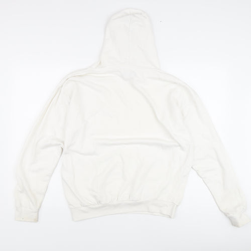 PrettyLittleThing Women's White Pullover Hoodie - S