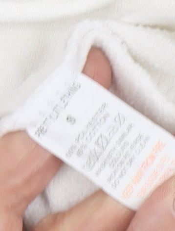 PrettyLittleThing Women's White Pullover Hoodie - S