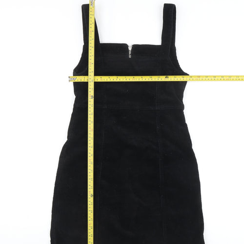 Denim Co. Women's Black Corduroy Pinafore Dress Size 8