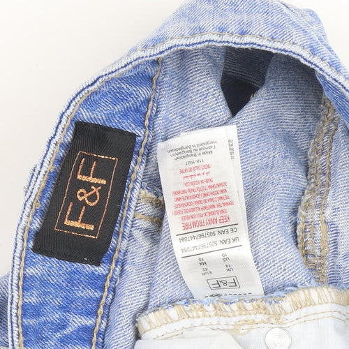 F&F Women's Blue Denim Mini Skirt, Size M, Casual Wear