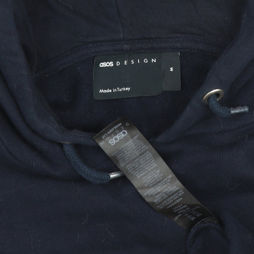 ASOS Design Men's Blue M Pullover Hoodie Crew Neck