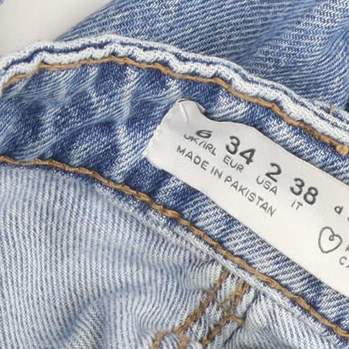 Primark Women's Blue Straight Jeans Size S