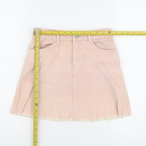 Brandy Melville Women's Pink Corduroy A-Line Skirt