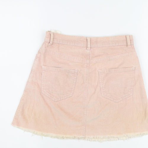 Brandy Melville Women's Pink Corduroy A-Line Skirt