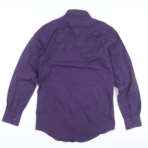 Thomas Nash Men's Purple Classic Fit Dress Shirt 37 cm
