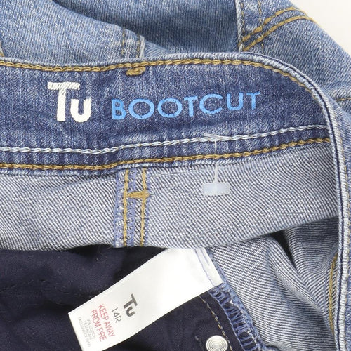 Tu Women's Blue Bootcut Jeans, Size 14R, Denim