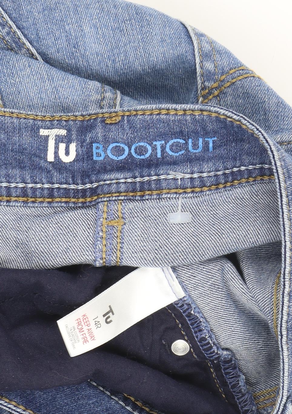 Tu Women's Blue Bootcut Jeans, Size 14R, Denim