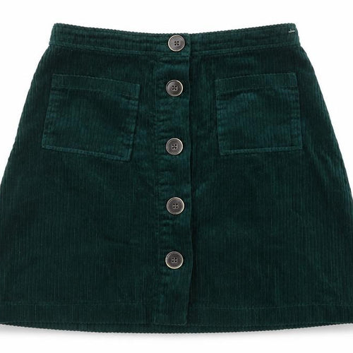 Denim Co. Women's Green Corduroy A-Line Skirt, Size 8