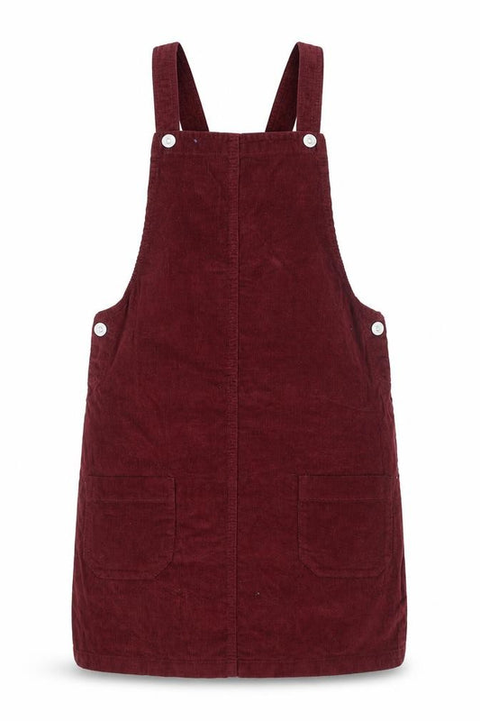 Front view of Matalan Women's Red Pinafore Dress, size 10