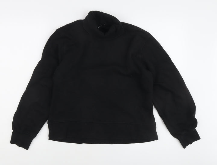 Zara Women's Black Mock Neck Sweatshirt Size 12