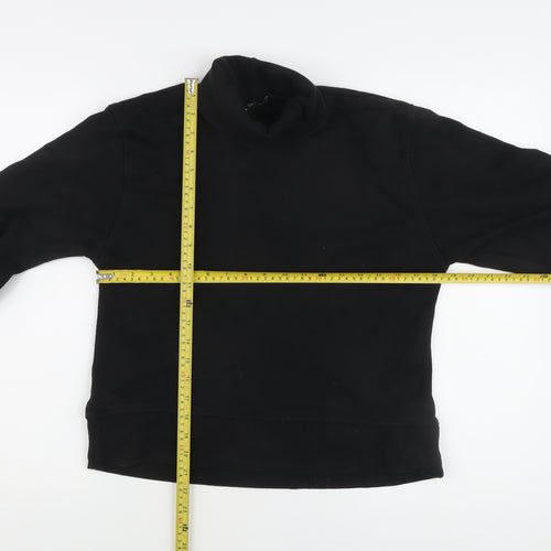 Zara Women's Black Mock Neck Sweatshirt Size 12