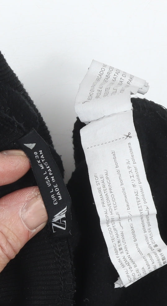 Zara Women's Black Mock Neck Sweatshirt Size 12