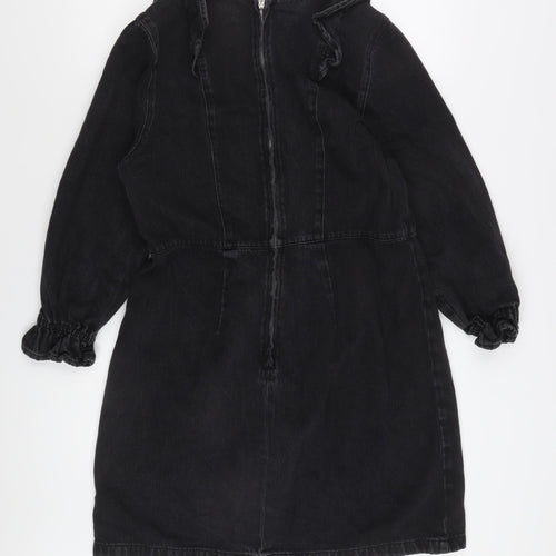Papaya Denim Black Long Sleeve Women's Dress Size 16